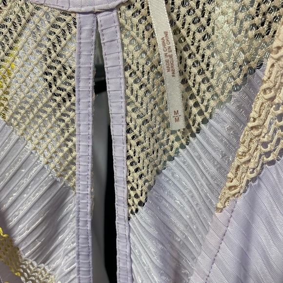 Free People Adrien Lavender Striped Midi Dress - Picture 5 of 6